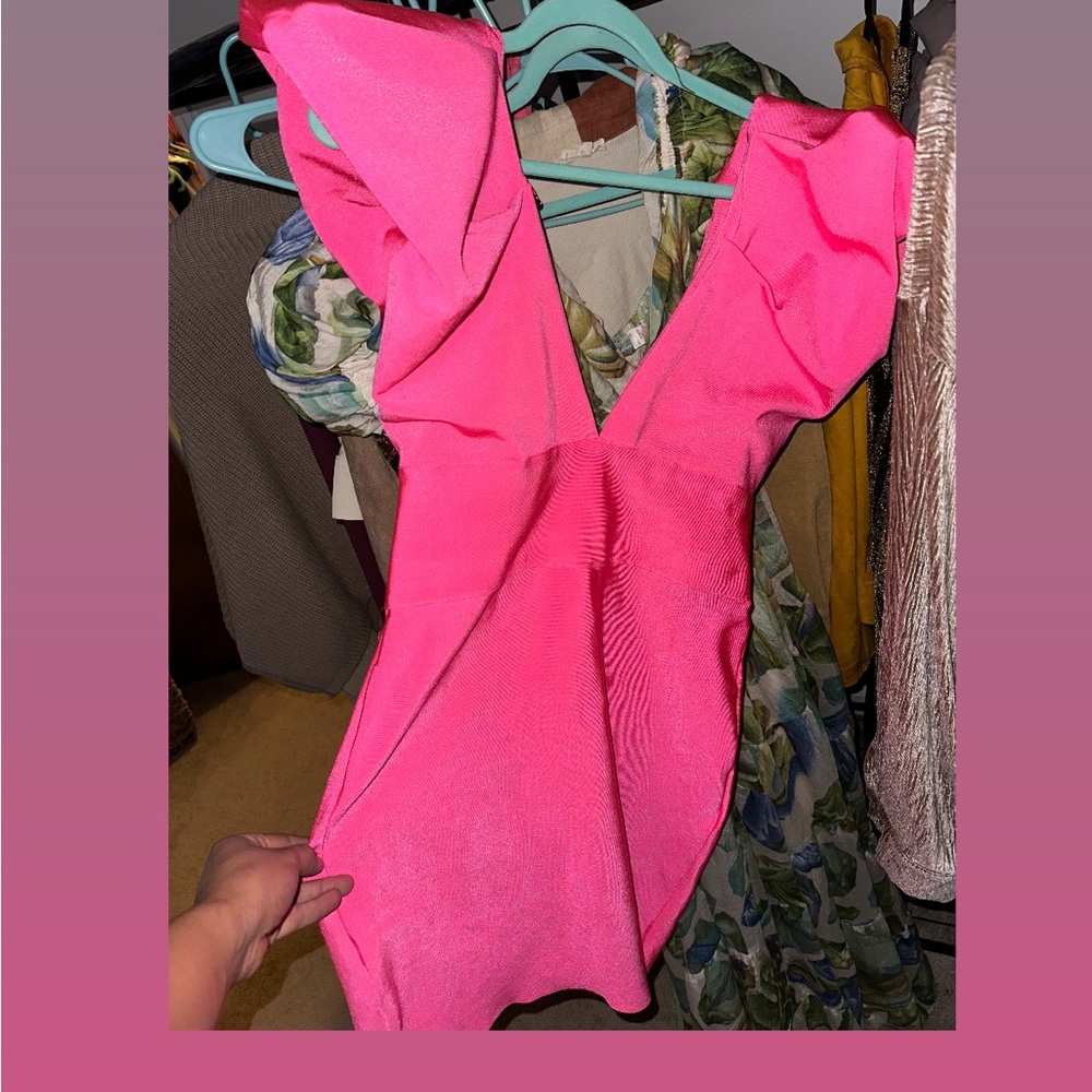 Vibrant Pink Bandage Dress